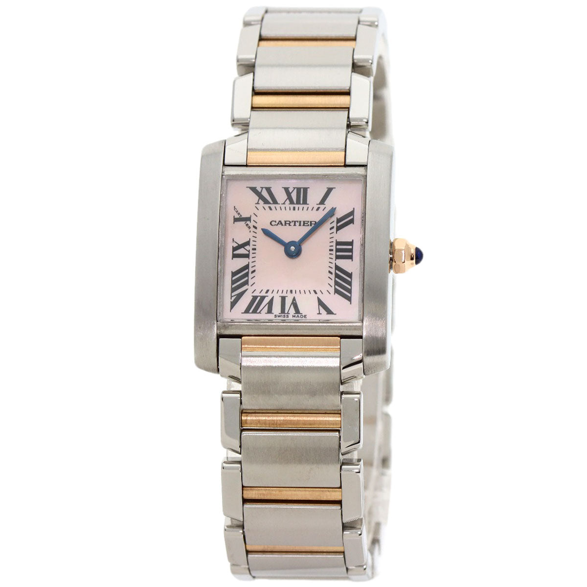 Cartier Watches Quartz W51027Q4 Stainless Steel , Ssxk18Pg Gold Tank Francaise Sm Pink Shell Dial