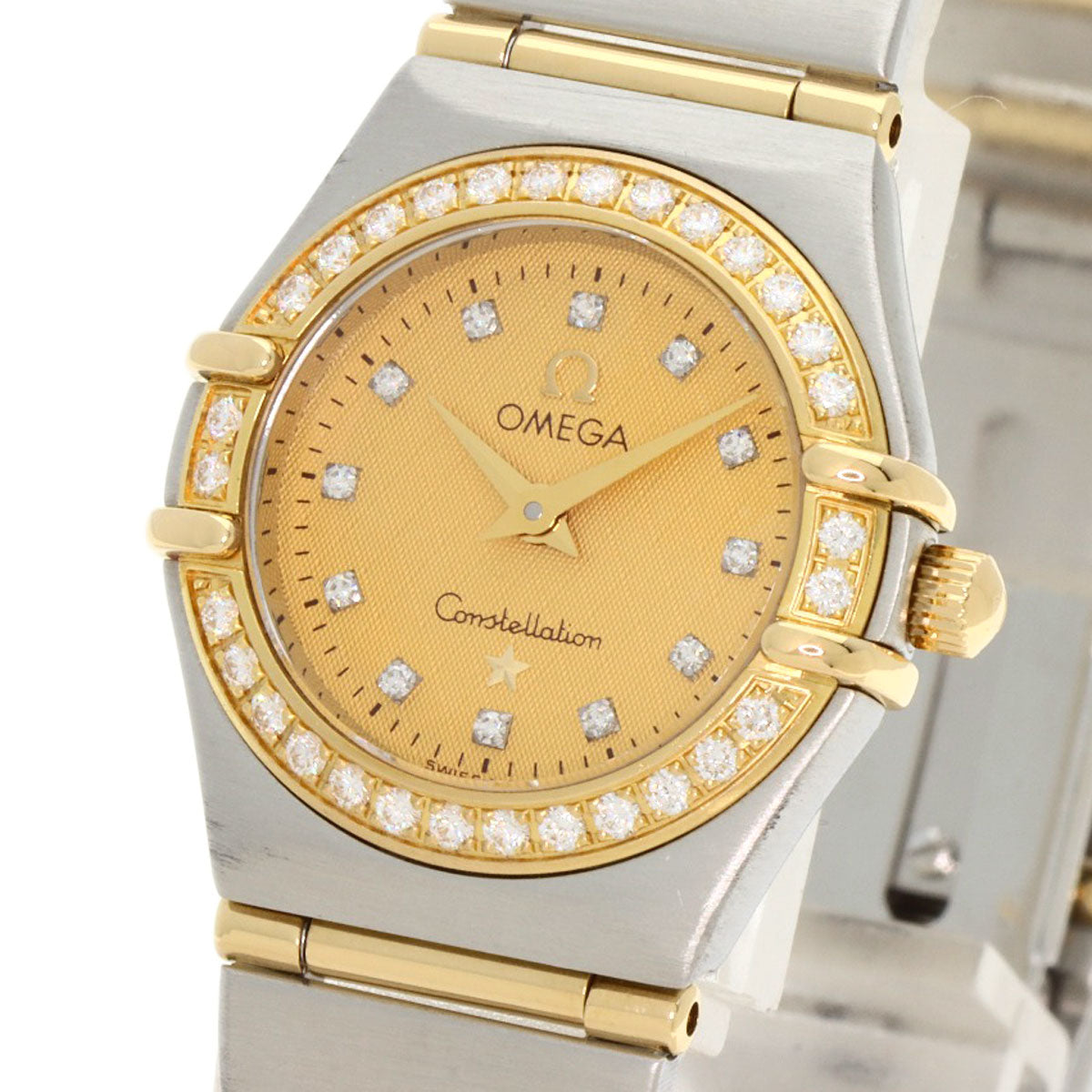 Omega Watches Quartz 1267.15.00 Stainless Steel, Ssxk18Yg, Diamond Silver Constellation 12P Bezel