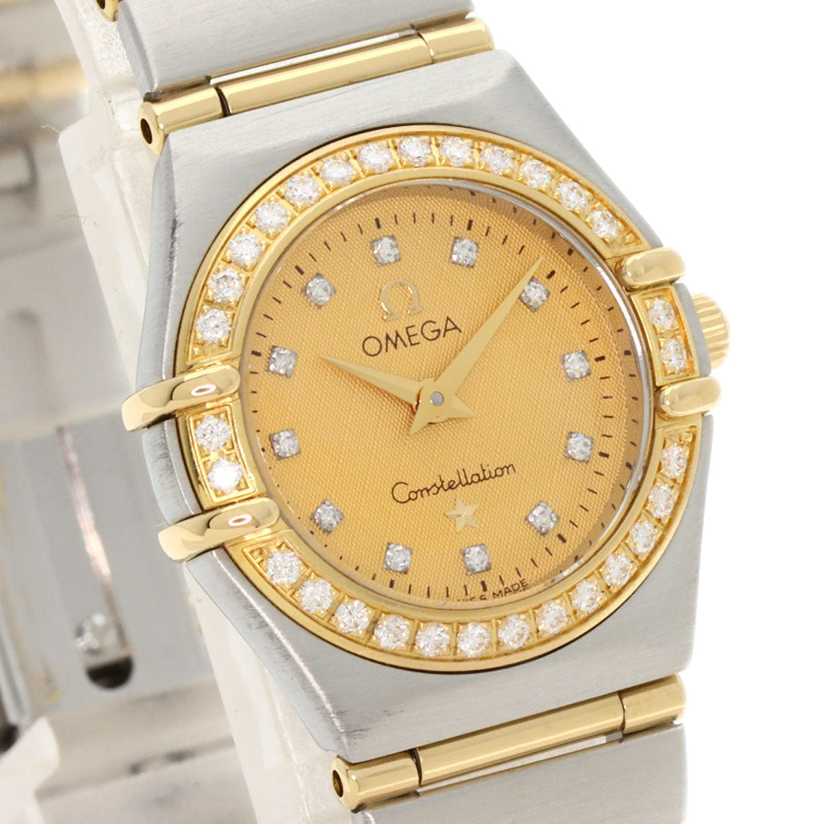 Omega Watches Quartz 1267.15.00 Stainless Steel, Ssxk18Yg, Diamond Silver Constellation 12P Bezel