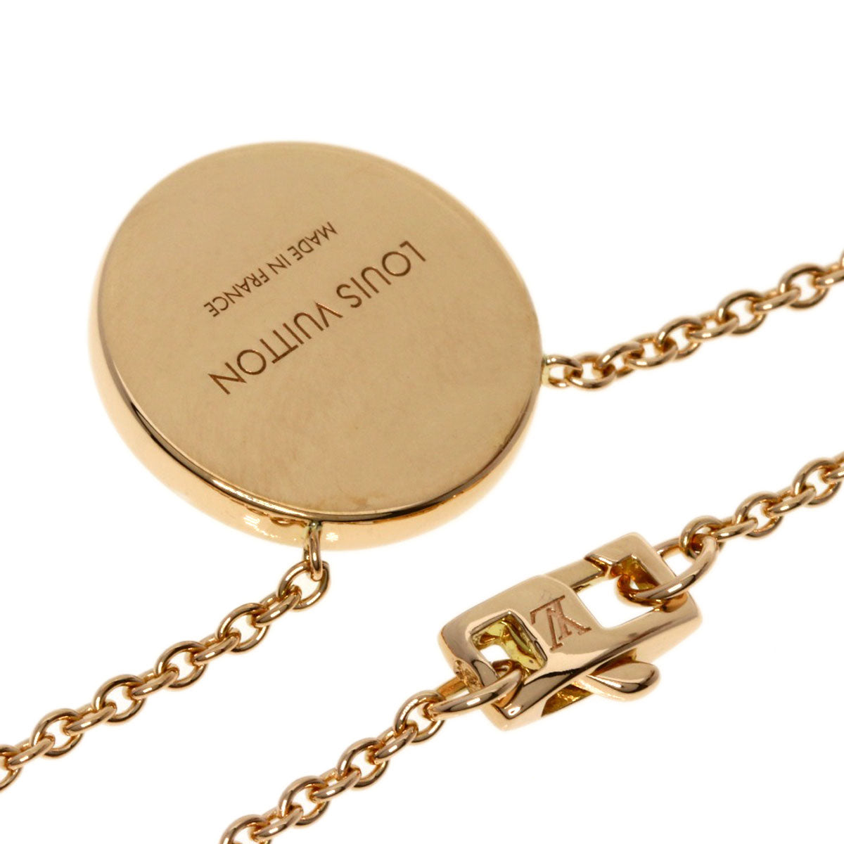 Louis Vuitton Necklace 18K Pink Gold Gold Monogram Saint Nacr