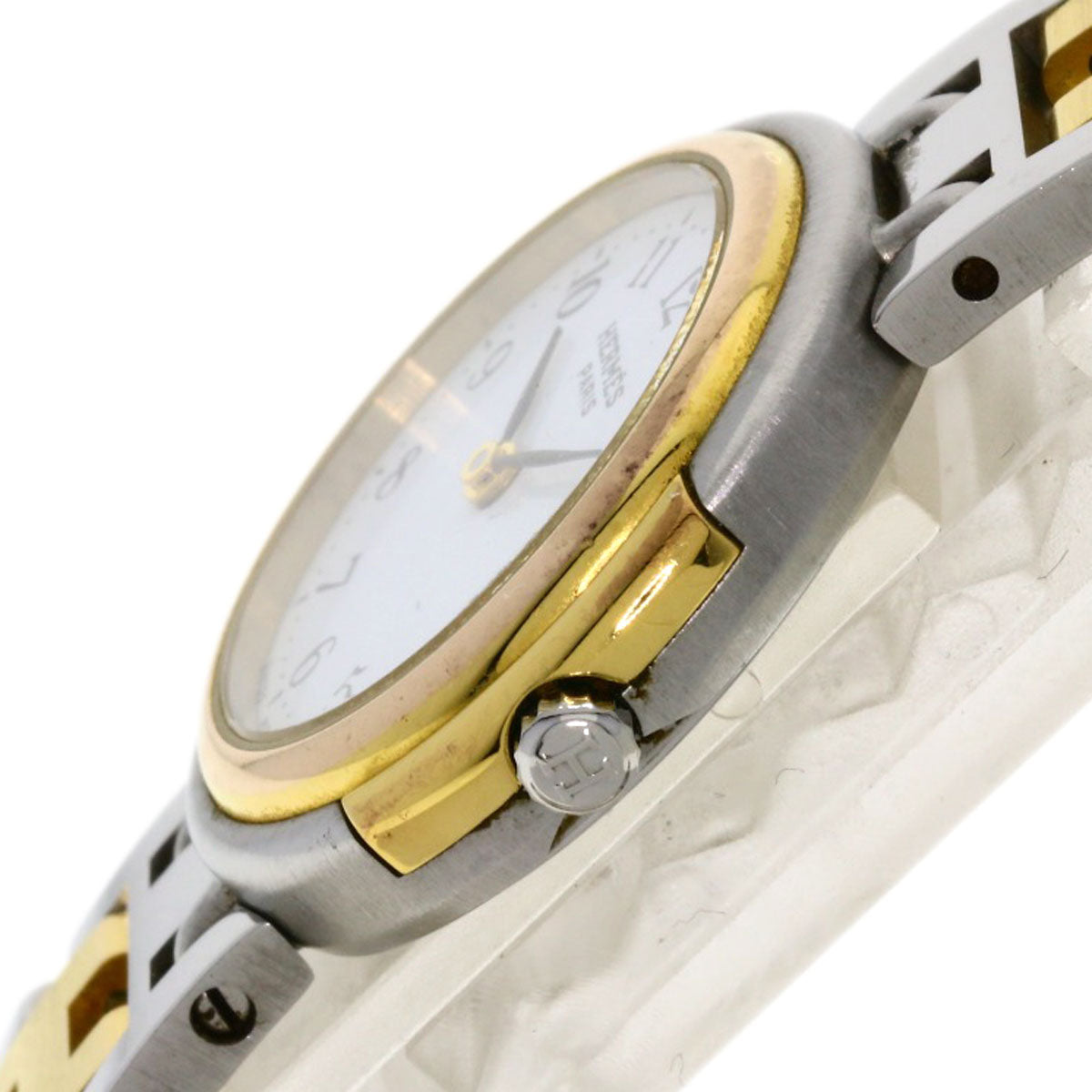 Hermes Watches Quartz Stainless Steel, Combination Silver Windsor White Dial Women