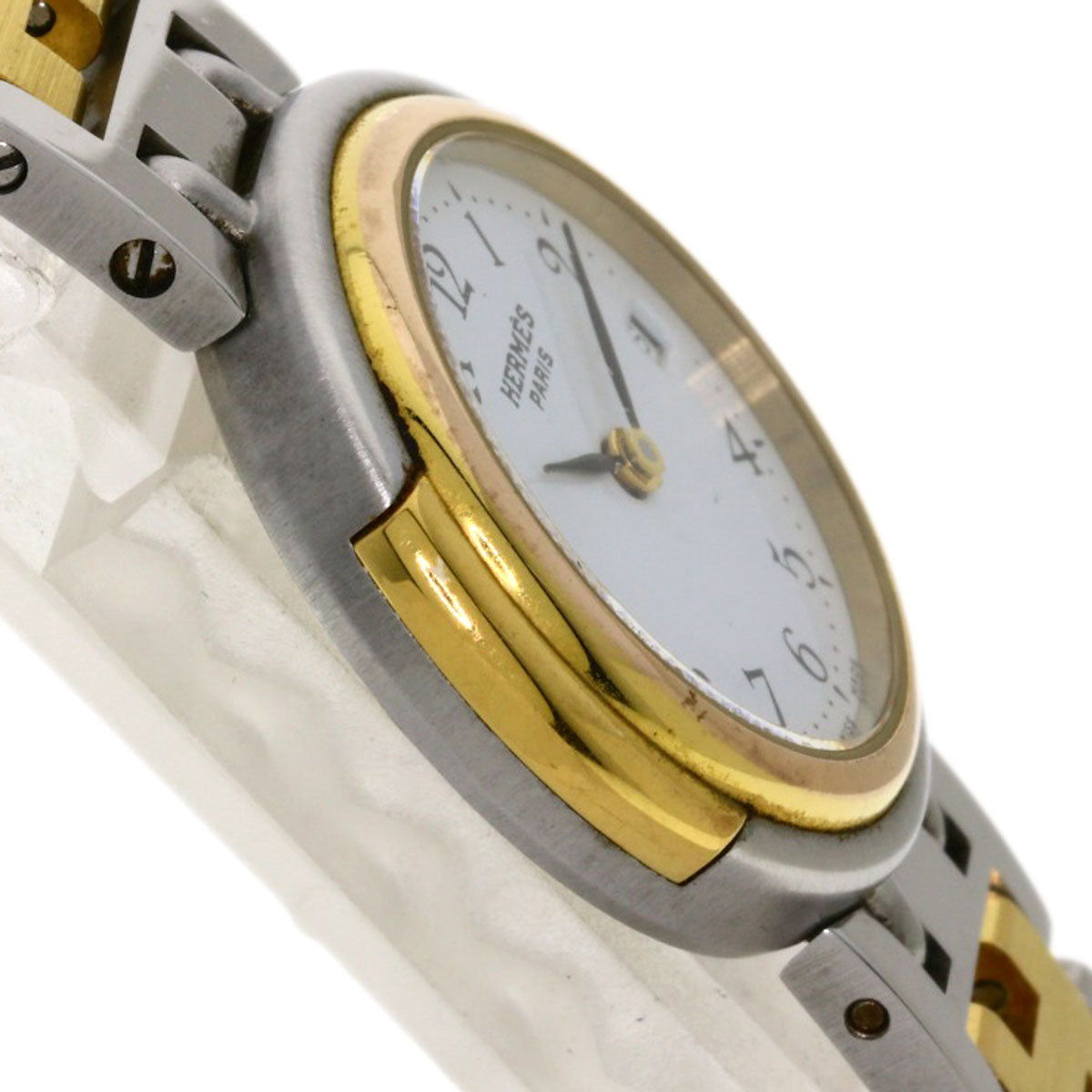 Hermes Watches Quartz Stainless Steel, Combination Silver Windsor White Dial Women
