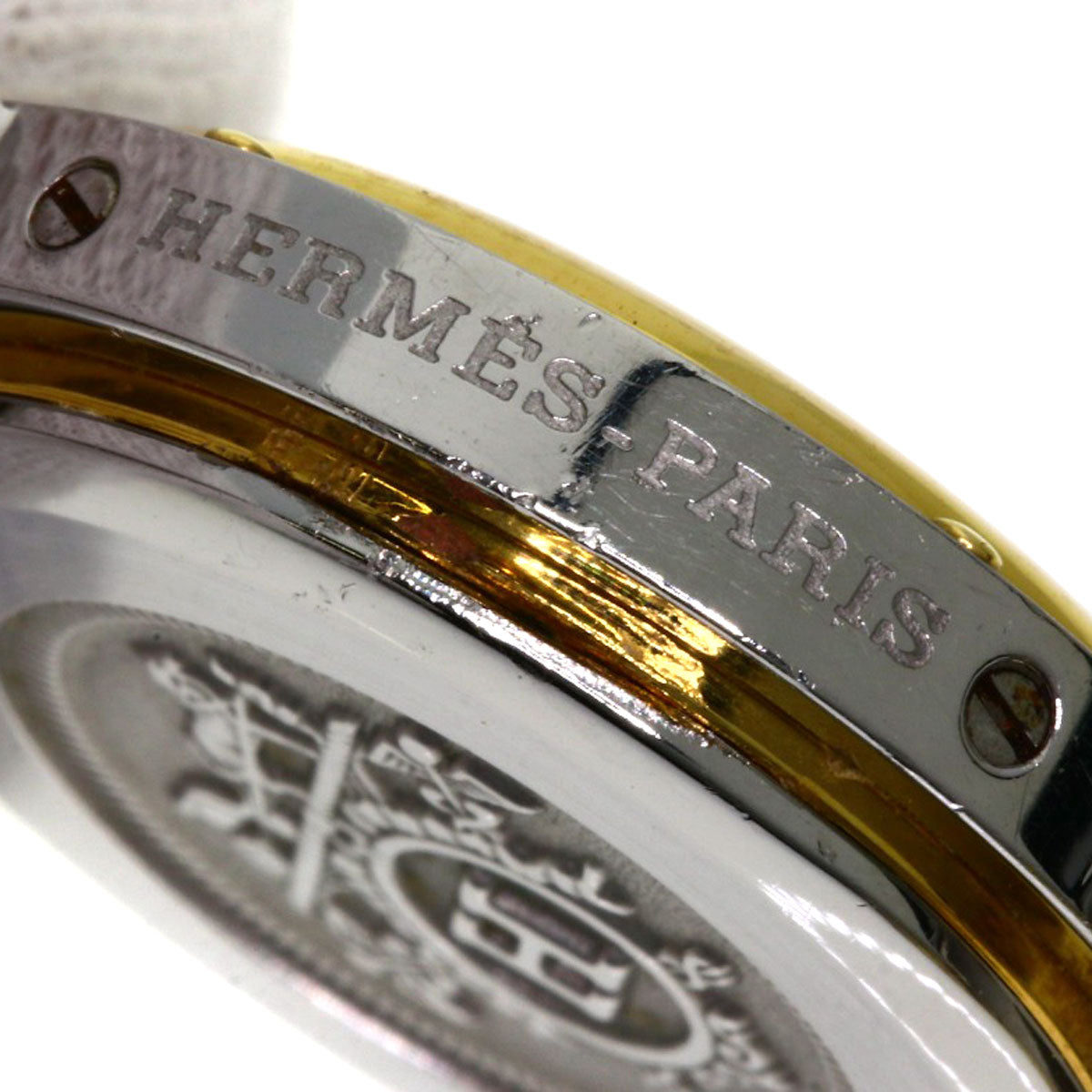 Hermes Watches Quartz Cl3.240 Stainless Steel , Ssxgp Gold Clipper Ivory Dial Women