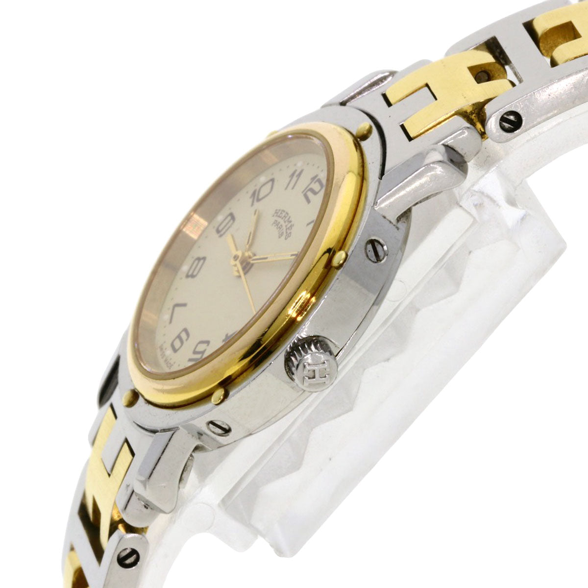 Hermes Watches Quartz Cl3.240 Stainless Steel , Ssxgp Gold Clipper Ivory Dial Women