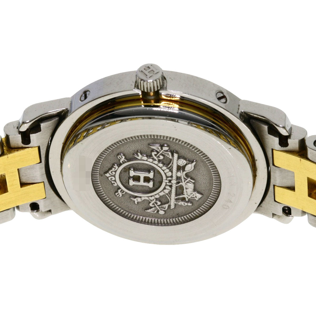 Hermes Watches Quartz Cl3.240 Stainless Steel , Ssxgp Gold Clipper Ivory Dial Women