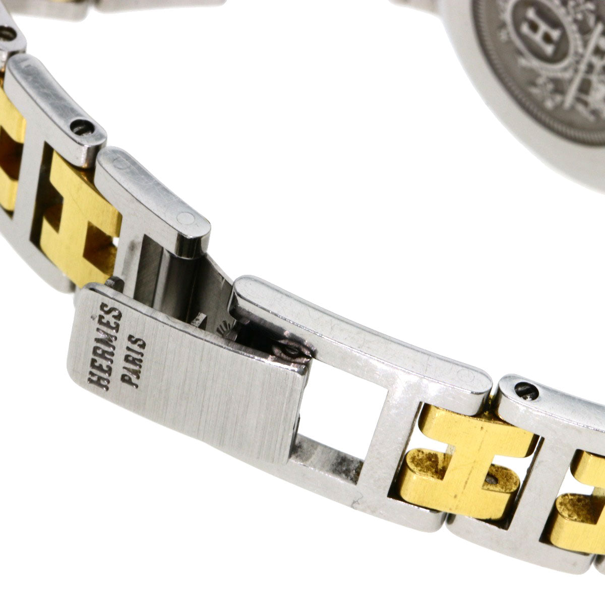 Hermes Watches Quartz Cl3.240 Stainless Steel , Ssxgp Gold Clipper Ivory Dial Women