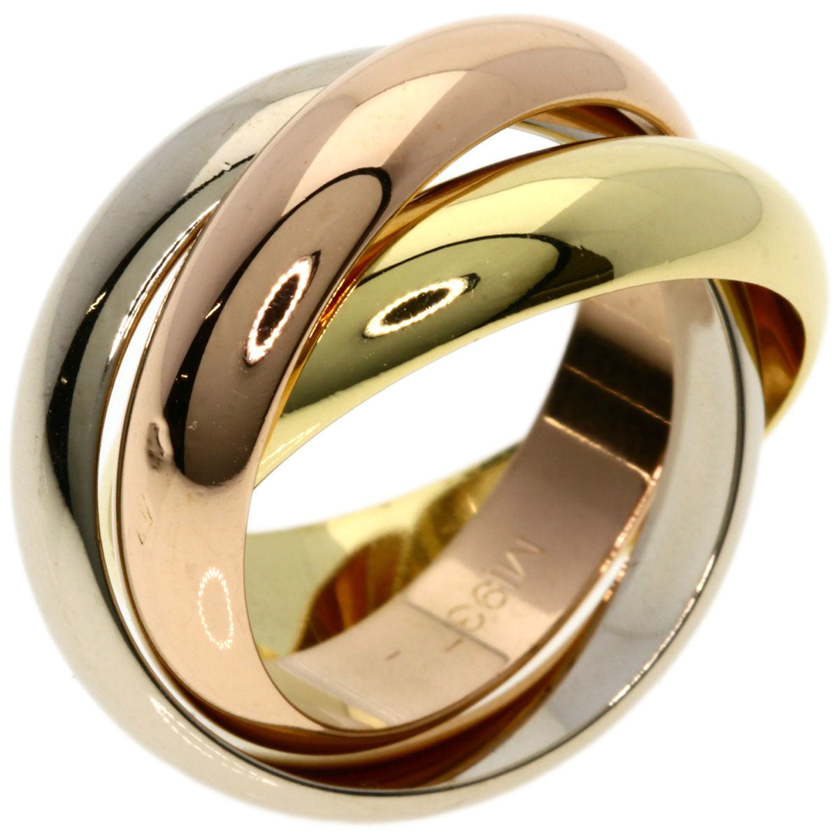 Cartier Ring K18Yg , K18Wg , K18Pg Gold Trinity #48 Women