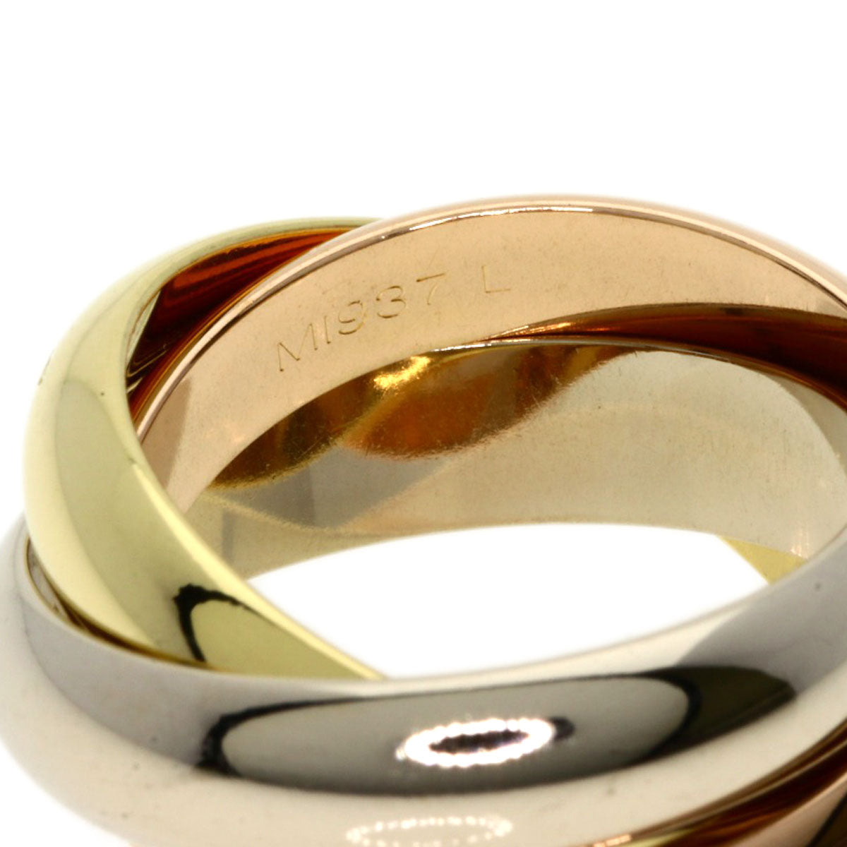 Cartier Ring K18Yg , K18Wg , K18Pg Gold Trinity #48 Women