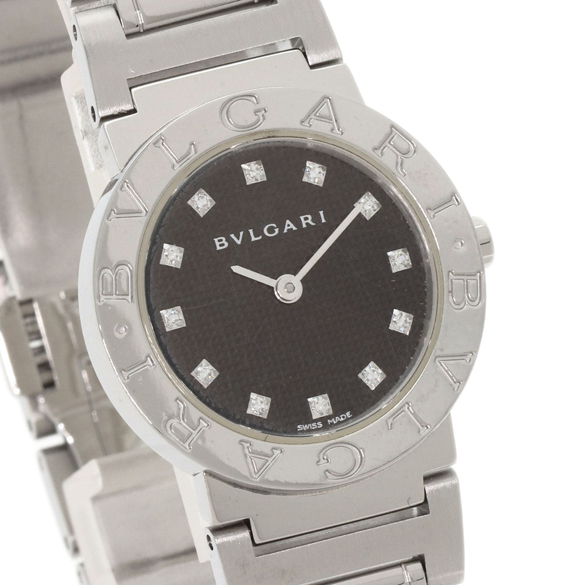 Bvlgari Watches Quartz Bb26Ss Stainless Steel , Stainless Steel Silver Bvlgari Bvlgari 12P Diamond