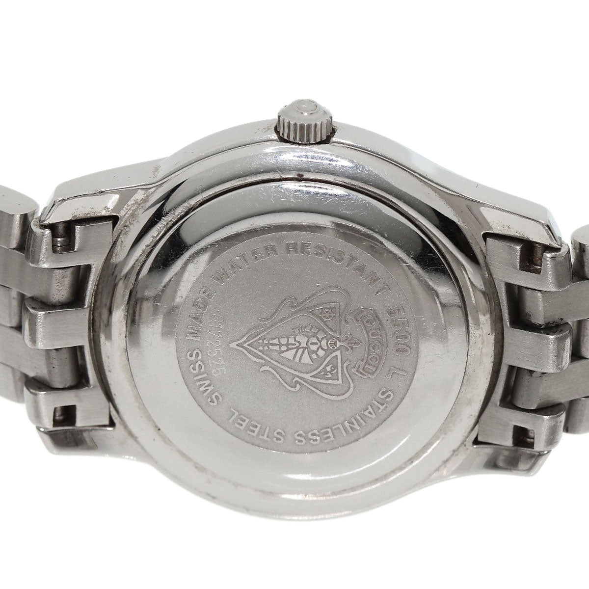 Gucci Watches Quartz 5500L Stainless Steel Silver Round Face Silver Dial