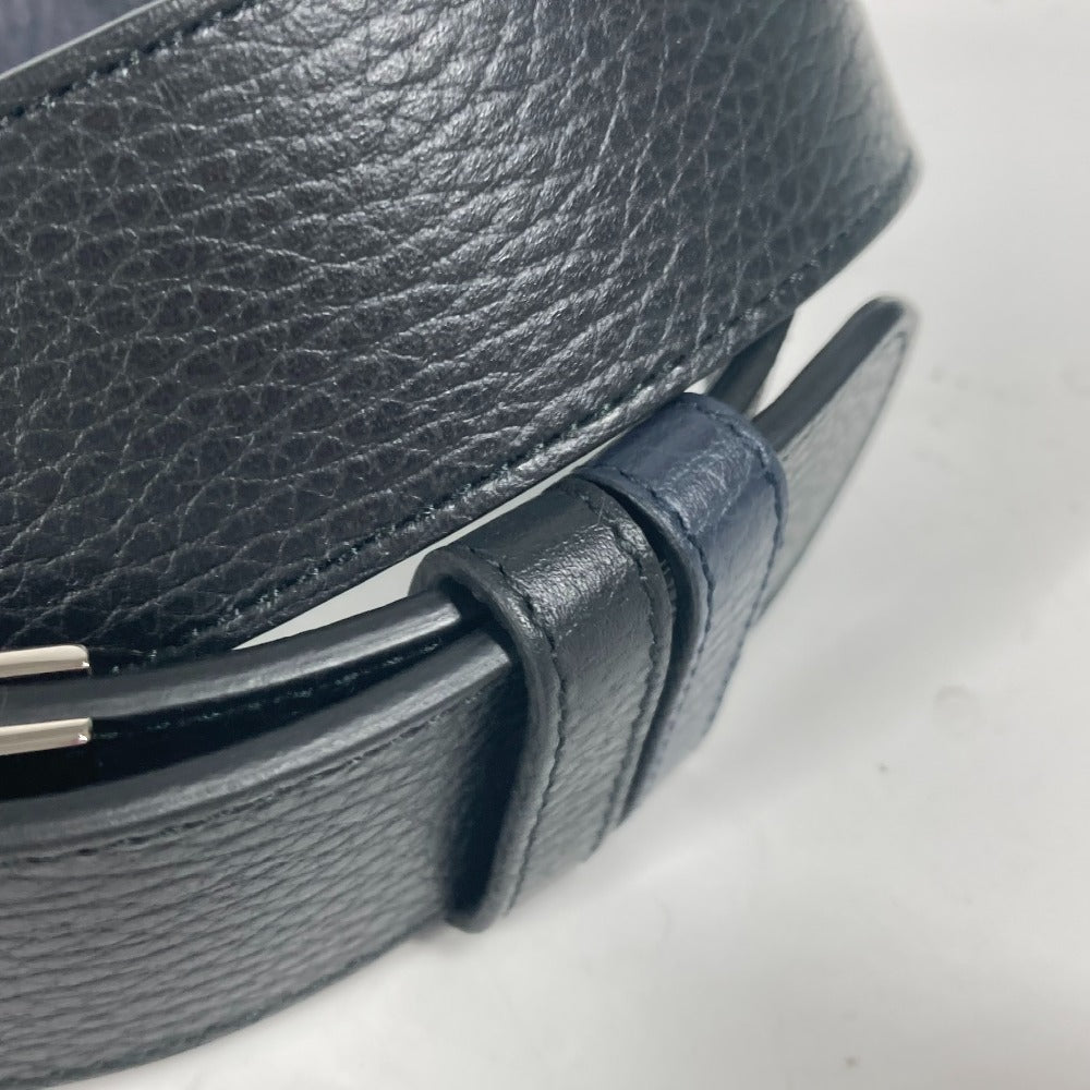 Gucci Belt 449715 Leather Black Gg Logo Mens 105