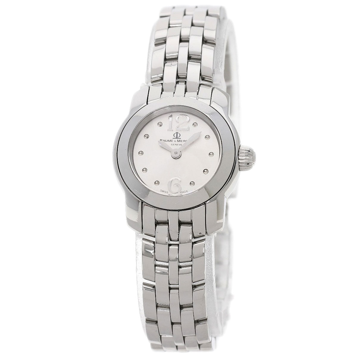 Baume & Mercier Watches Quartz Stainless Steel Silver Kay Platn Silver Dial