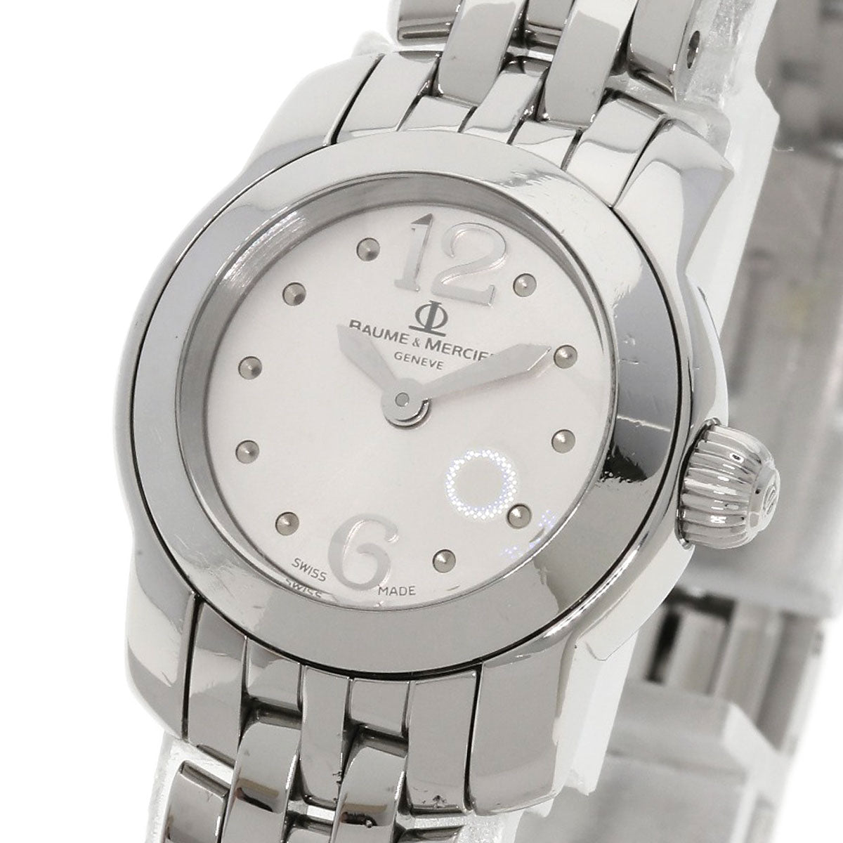 Baume & Mercier Watches Quartz Stainless Steel Silver Kay Platn Silver Dial