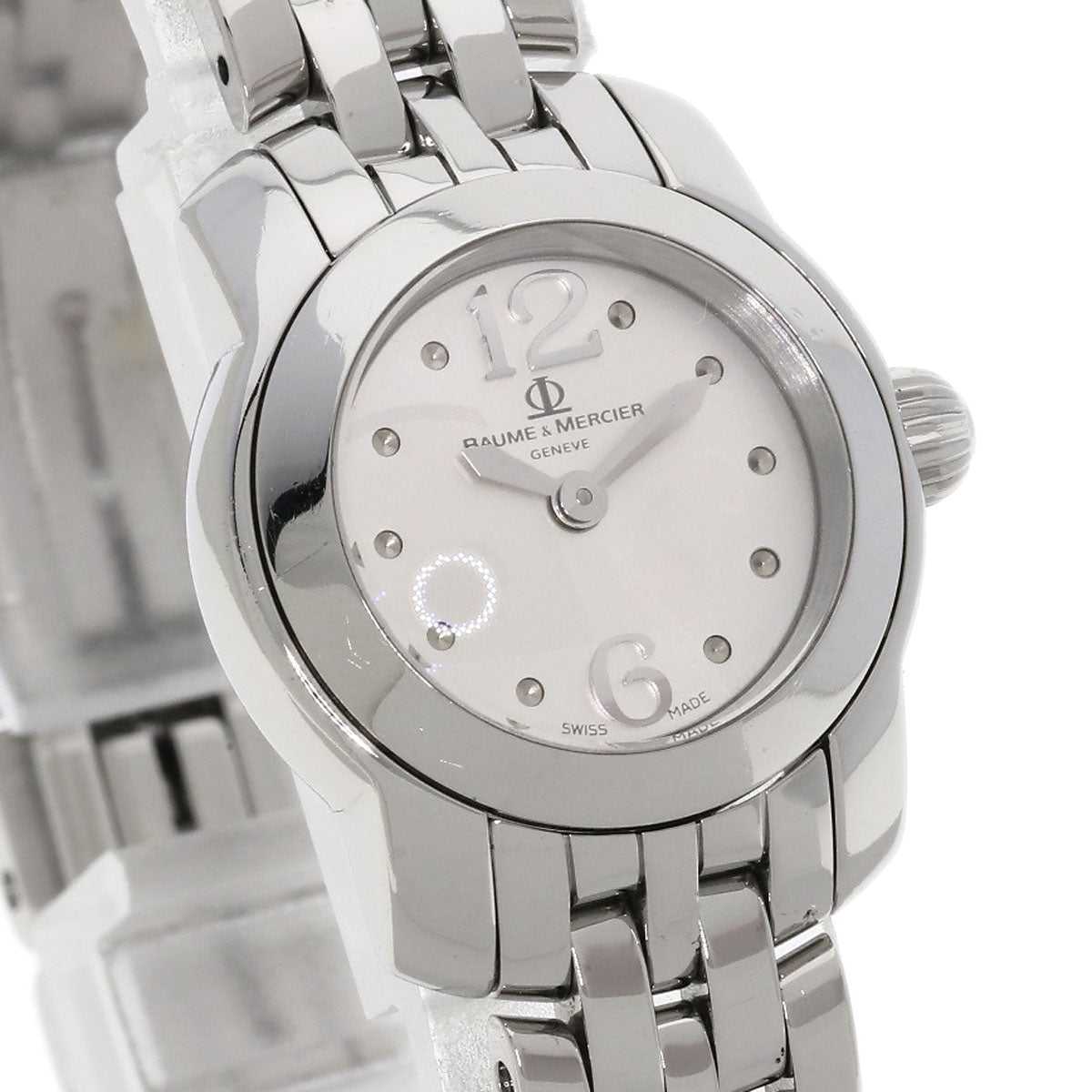 Baume & Mercier Watches Quartz Stainless Steel Silver Kay Platn Silver Dial
