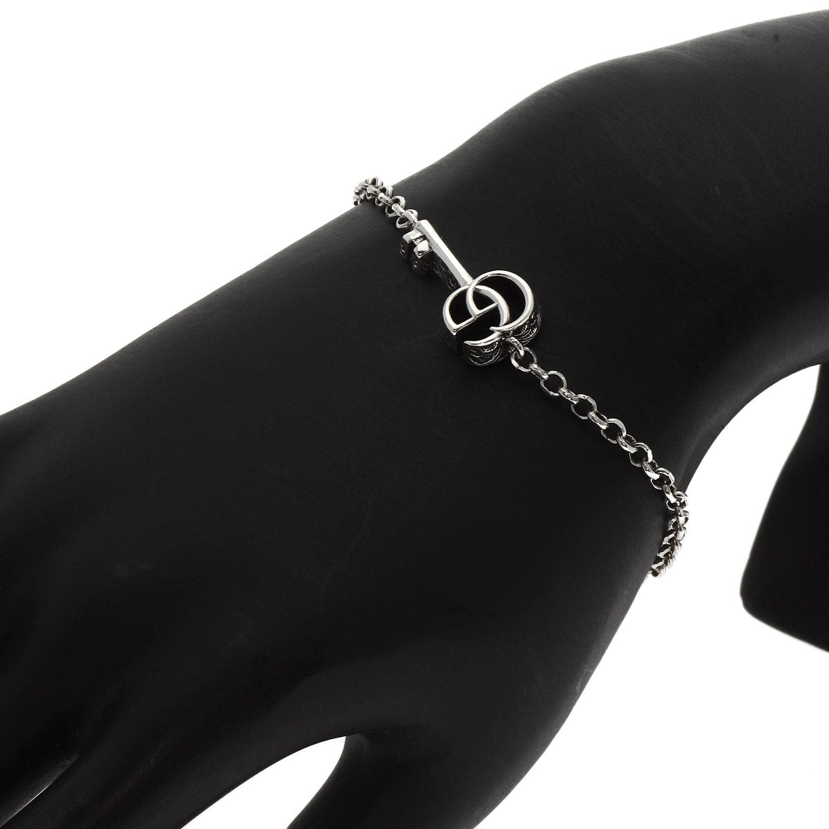 Gucci Bracelet Sv Silver Double G Key Charm #16