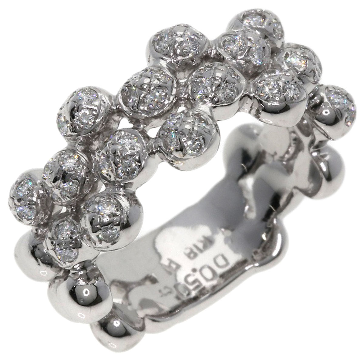 Ponte Vecchio Ring K18Wg Silver Diamond