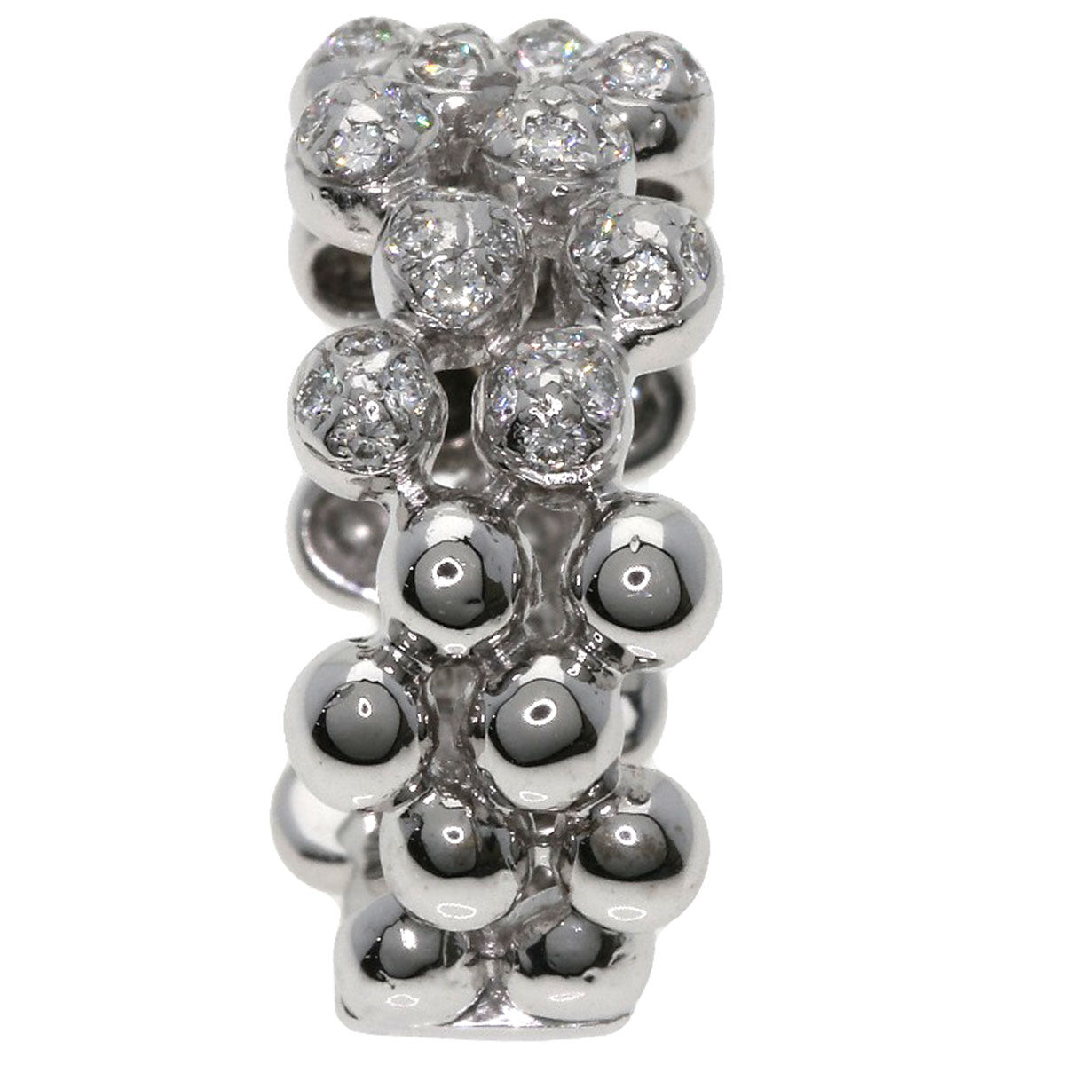 Ponte Vecchio Ring K18Wg Silver Diamond