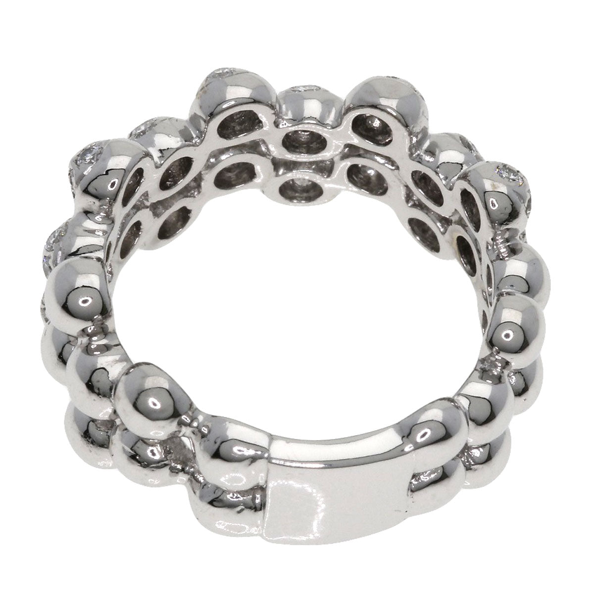 Ponte Vecchio Ring K18Wg Silver Diamond