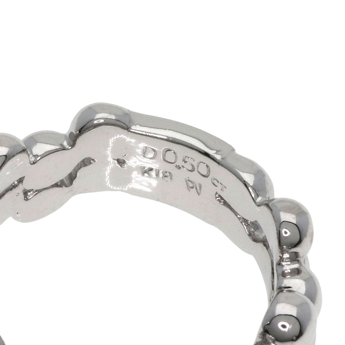 Ponte Vecchio Ring K18Wg Silver Diamond