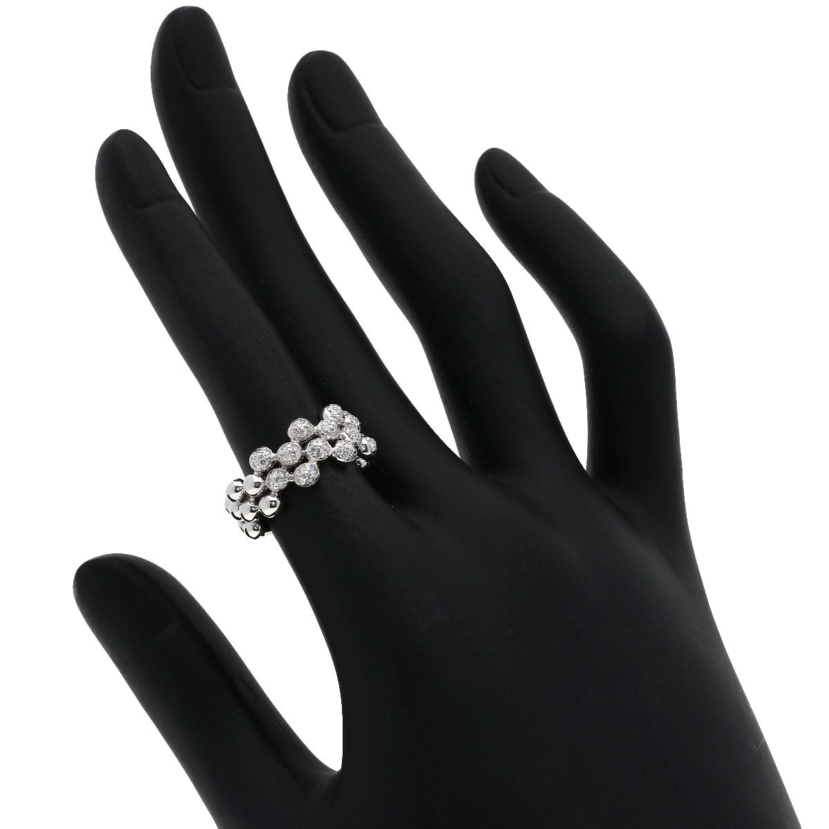 Ponte Vecchio Ring K18Wg Silver Diamond