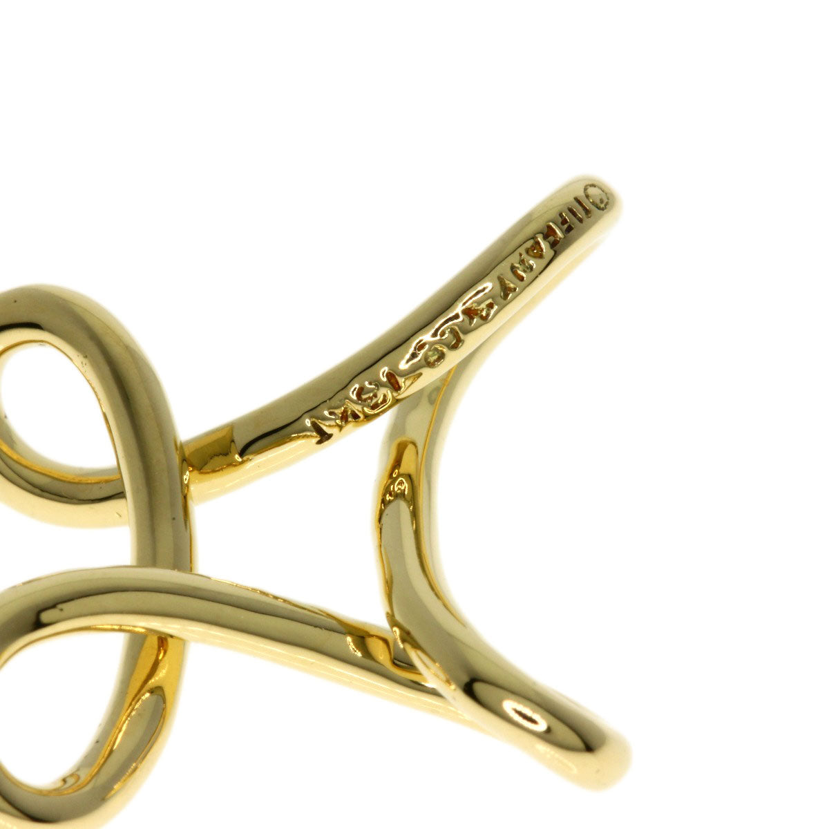 Tiffany&Co. Pendant Top 18K Yellow Gold Gold Infinity Cross Women