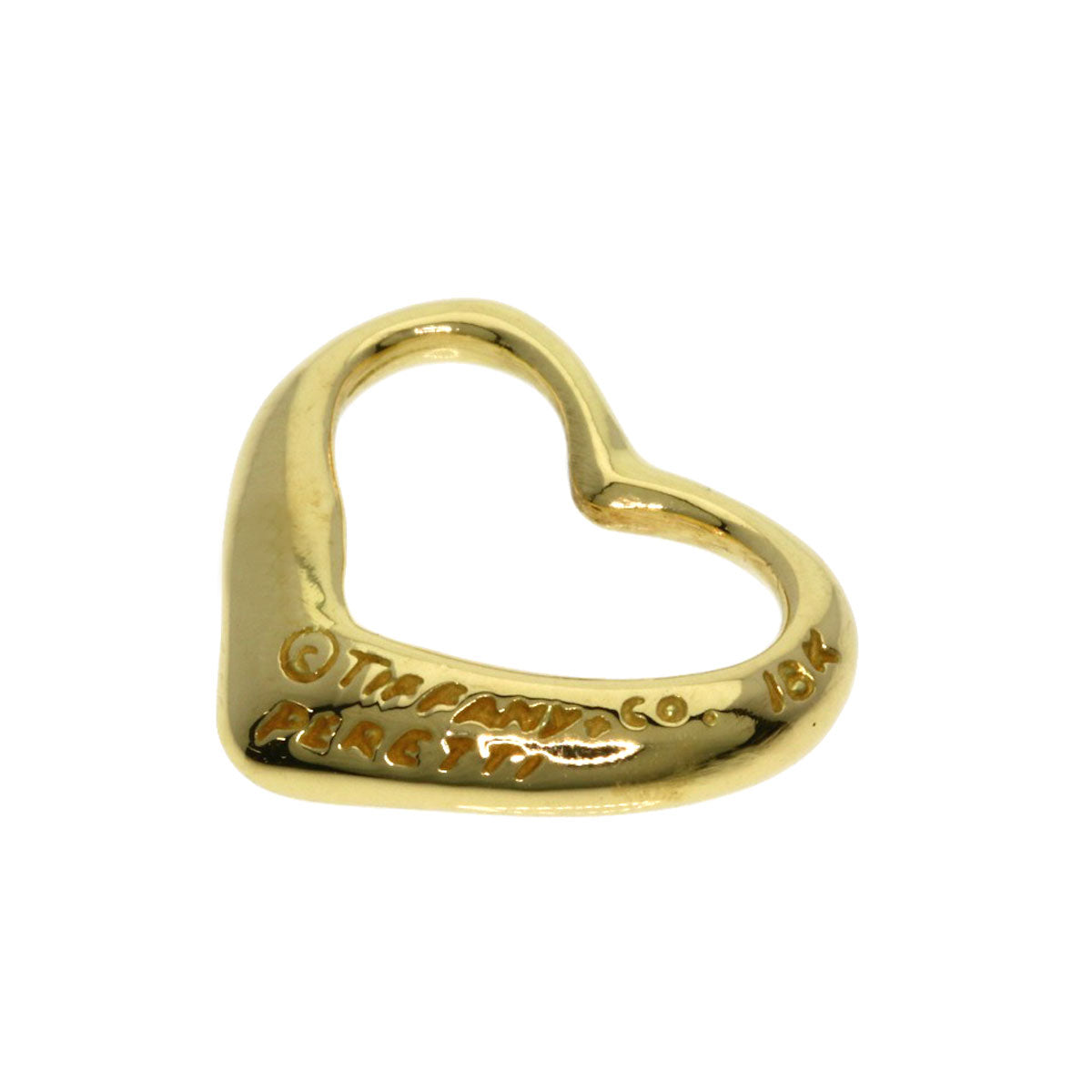 Tiffany&Co. Pendant Top 18K Yellow Gold Gold Open Heart