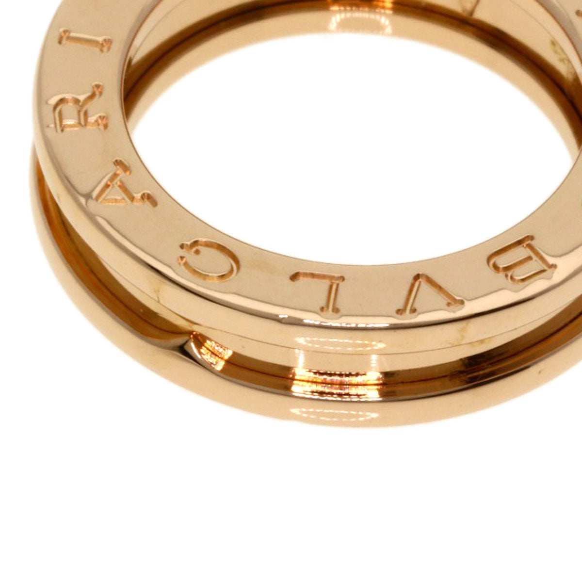 Bvlgari Ring 18K Pink Gold Gold B-Zero1 B-Zero One 1 Band #46 Women