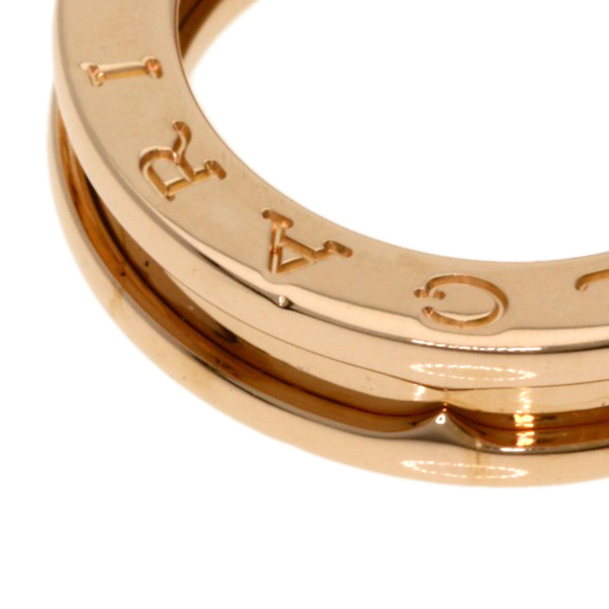 Bvlgari Ring 18K Pink Gold Gold B-Zero1 B-Zero One 1 Band #46 Women