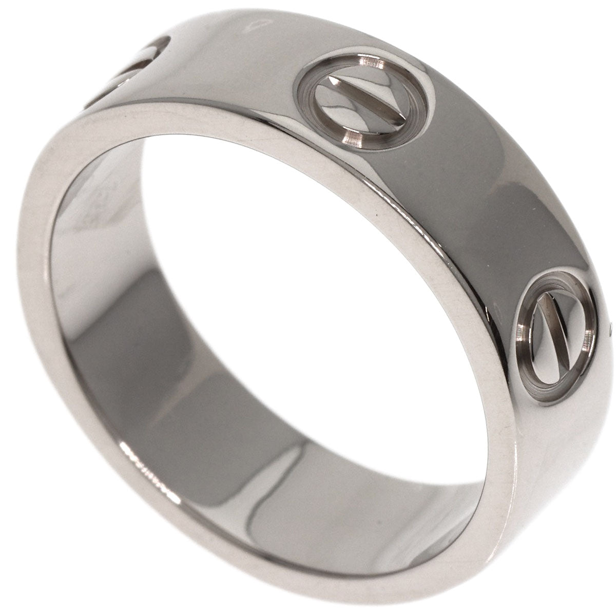 Cartier Ring K18Wg Silver Love Ring #50 Women