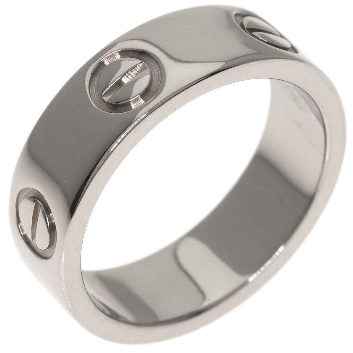 Cartier Ring K18Wg Silver Love Ring #50 Women