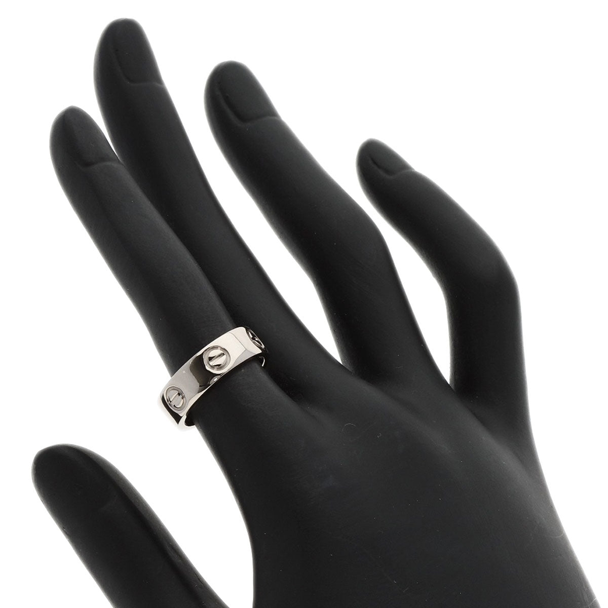 Cartier Ring K18Wg Silver Love Ring #50 Women