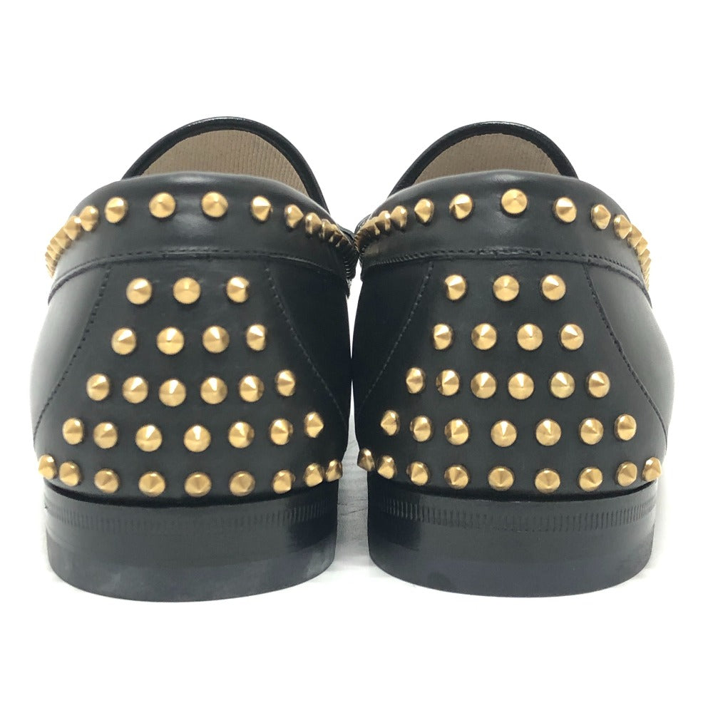 Gucci Loafers Leather Black Horsebit 1953 Spikes 8