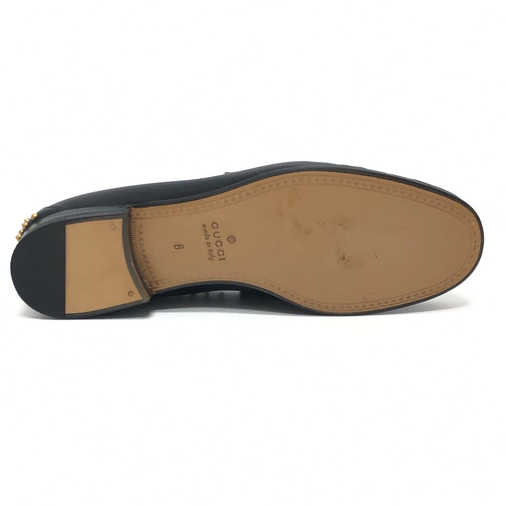 Gucci Loafers Leather Black Horsebit 1953 Spikes 8
