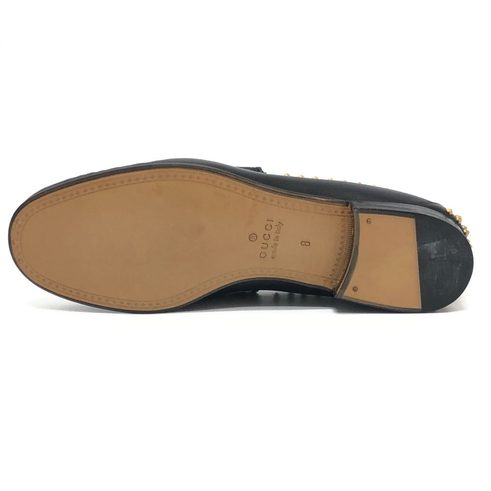 Gucci Loafers Leather Black Horsebit 1953 Spikes 8
