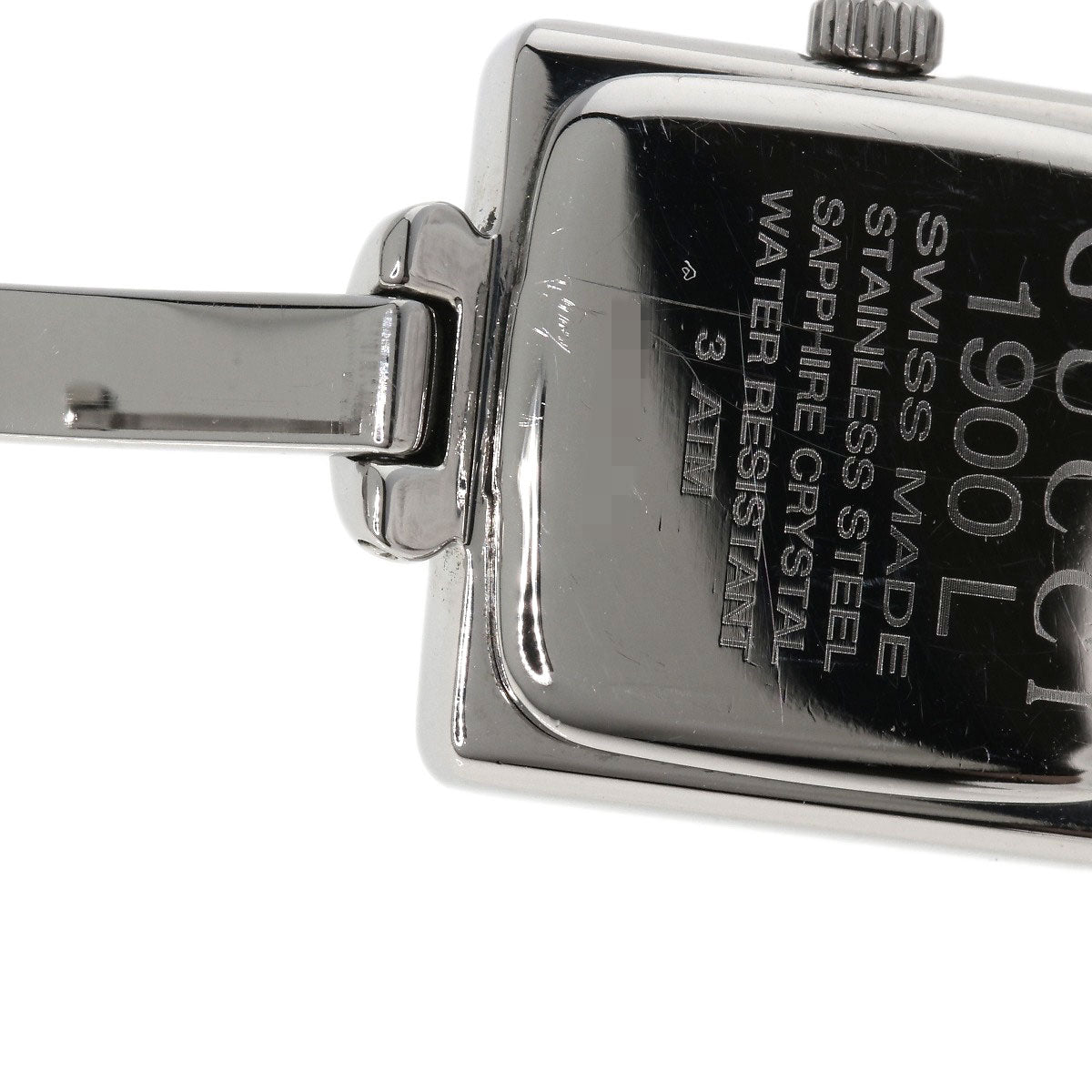 Gucci Watches Quartz Stainless Steel , Stainless Steel Silver 1900L Black Dial Women