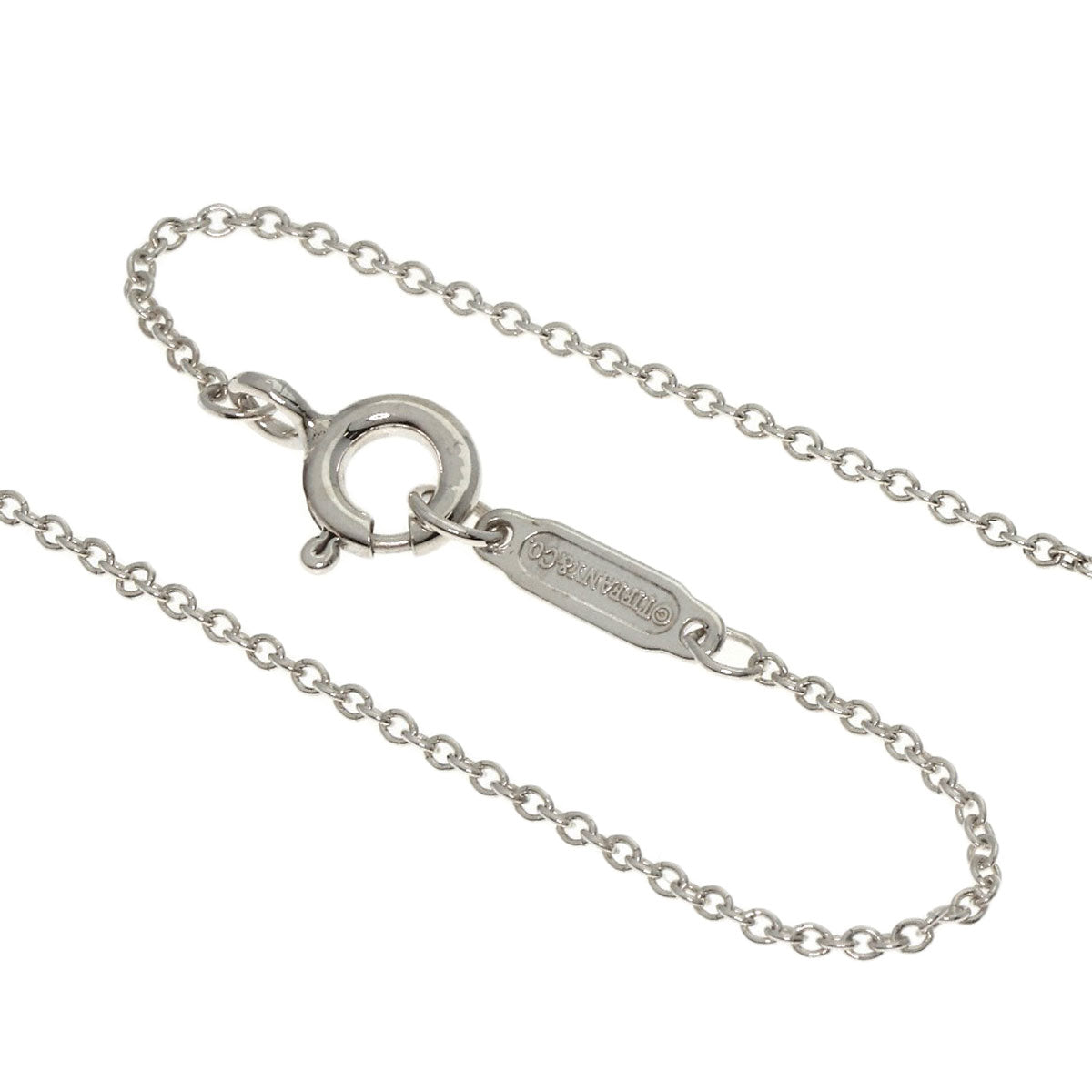 Tiffany&Co. Necklace Sv Silver Notes Square Women