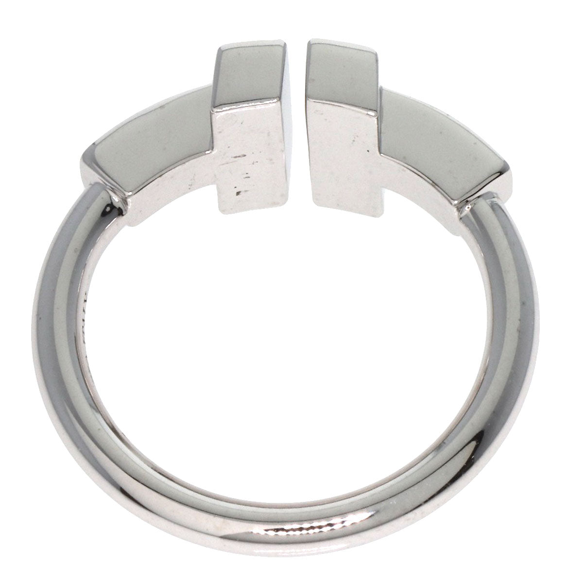 Tiffany&Co. Ring K18Wg Silver T Wire Diamond Women
