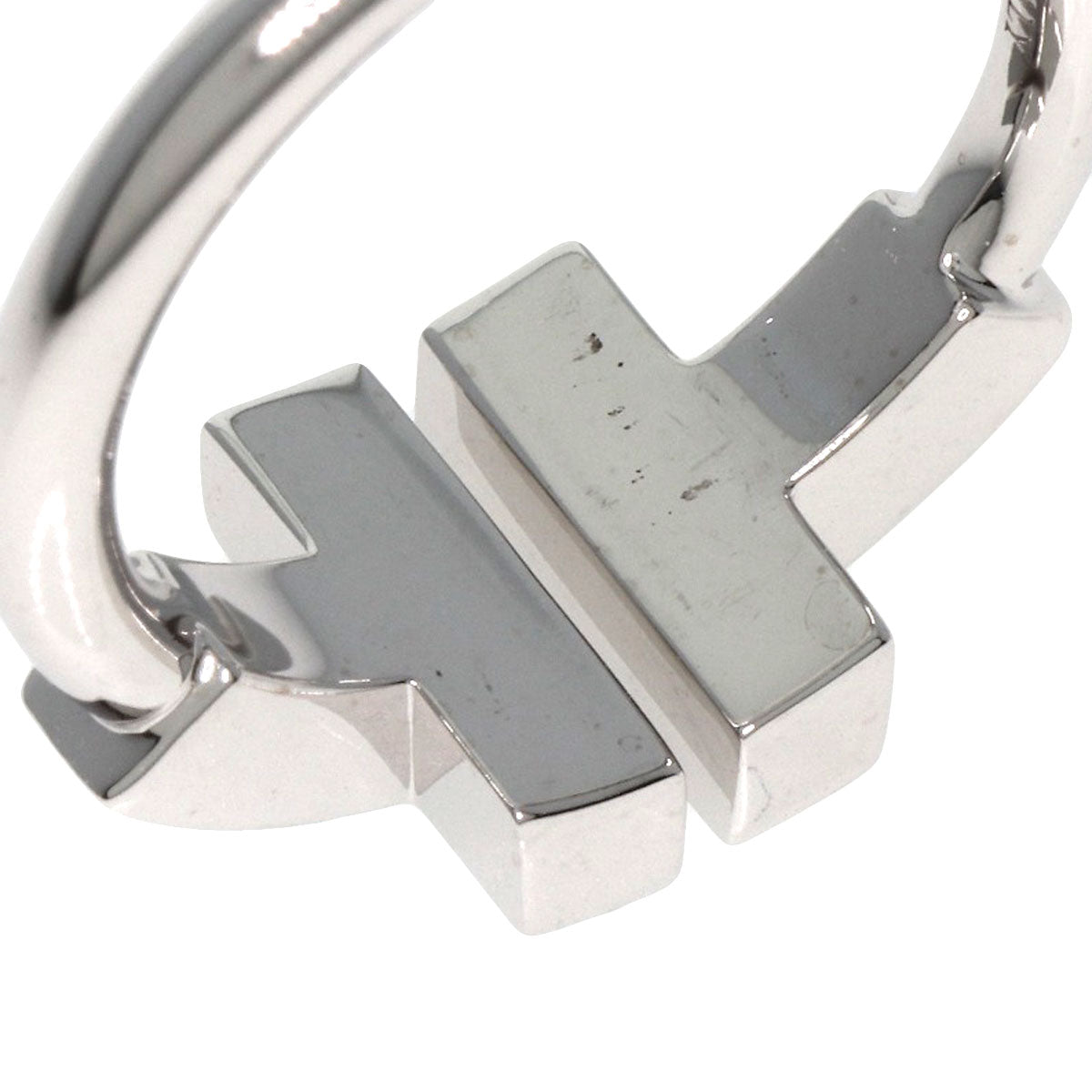 Tiffany&Co. Ring K18Wg Silver T Wire Diamond Women