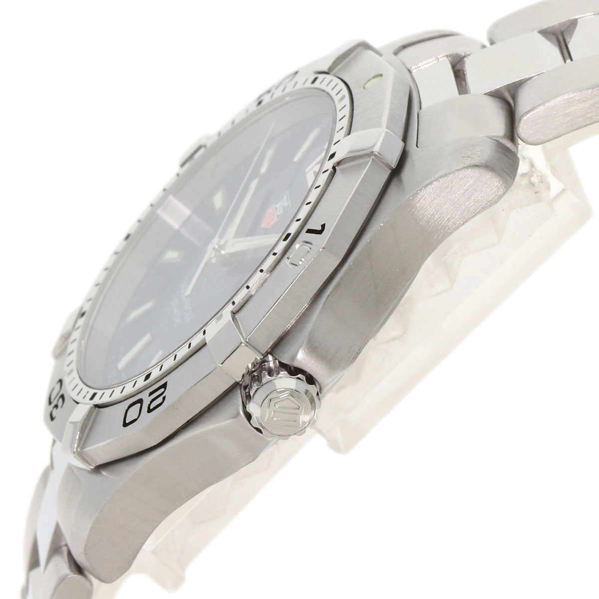 Tag Heuer Watches Quartz Waf1113 Stainless Steel , Stainless Steel Silver Aqua Racer Navy Dial Mens