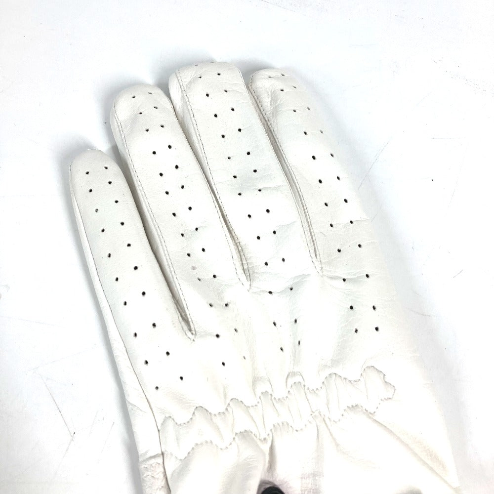 Gucci Gloves Leather White For Left Hand Golf Gloves Women 8