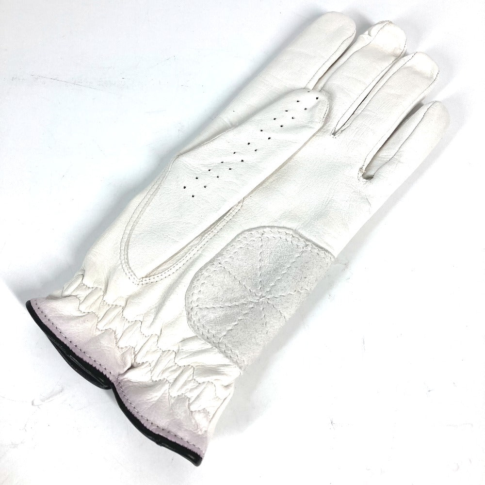 Gucci Gloves Leather White For Left Hand Golf Gloves Women 8