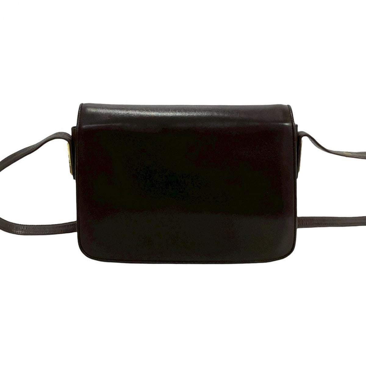 Gucci Shoulder Bag Leather Brown Gg Logo Metal Women