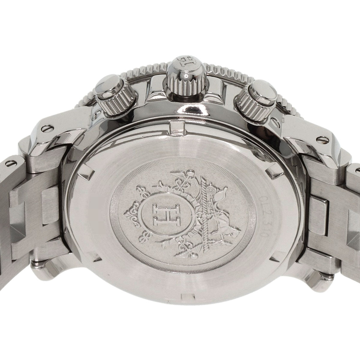 Hermes Watches Quartz Cl2.310 Stainless Steel , Stainless Steel Silver Clipper Diver Chronograph