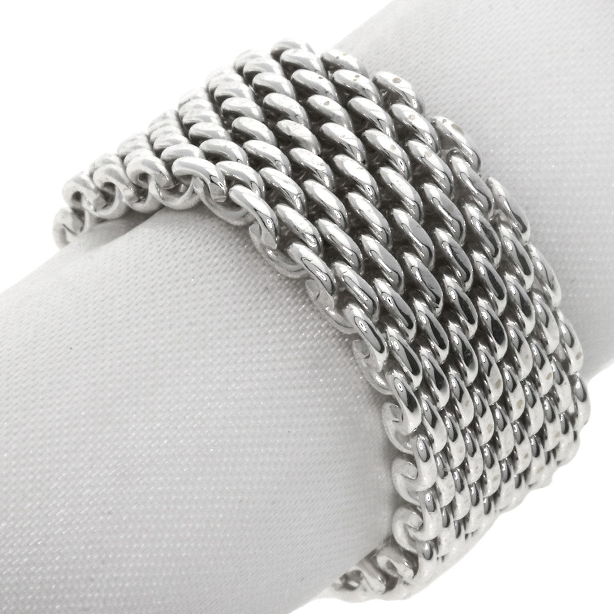 Tiffany&Co. Ring Sv Silver Somerset Mesh Women