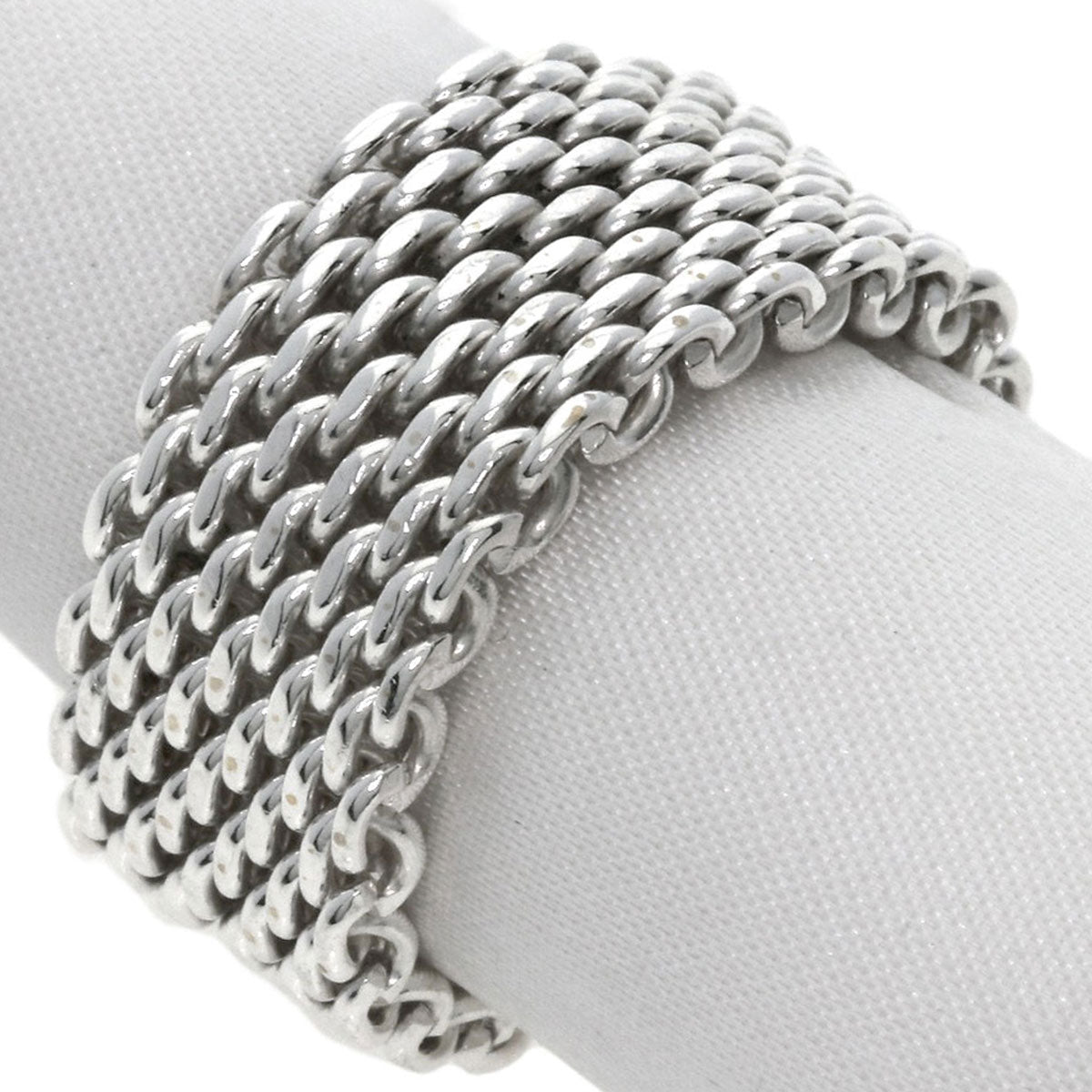 Tiffany&Co. Ring Sv Silver Somerset Mesh Women