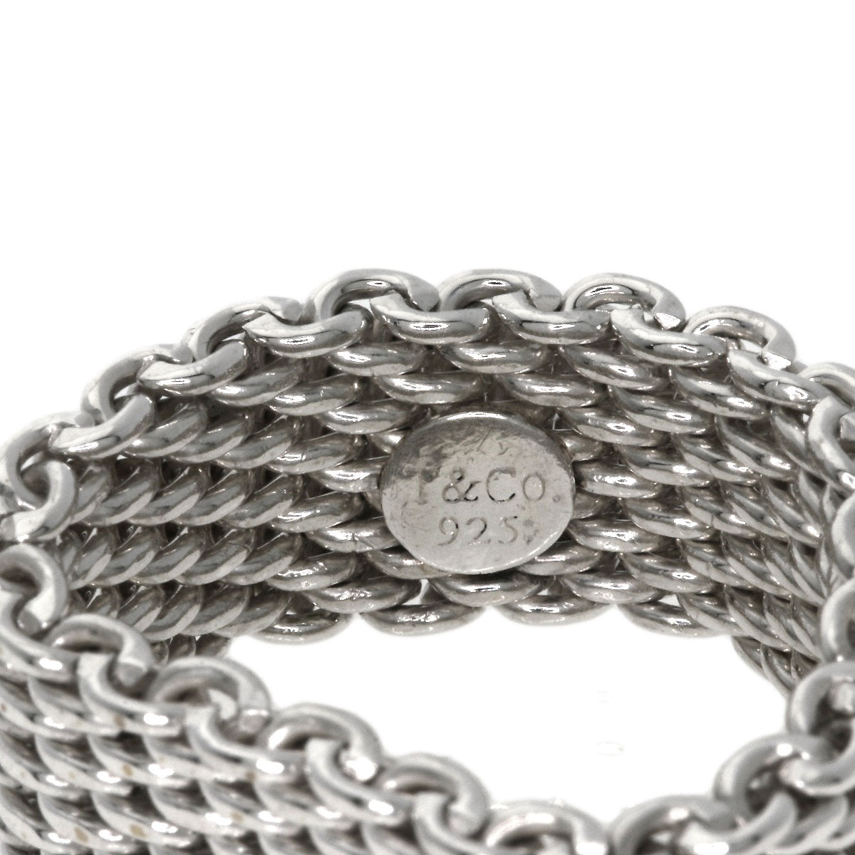 Tiffany&Co. Ring Sv Silver Somerset Mesh Women
