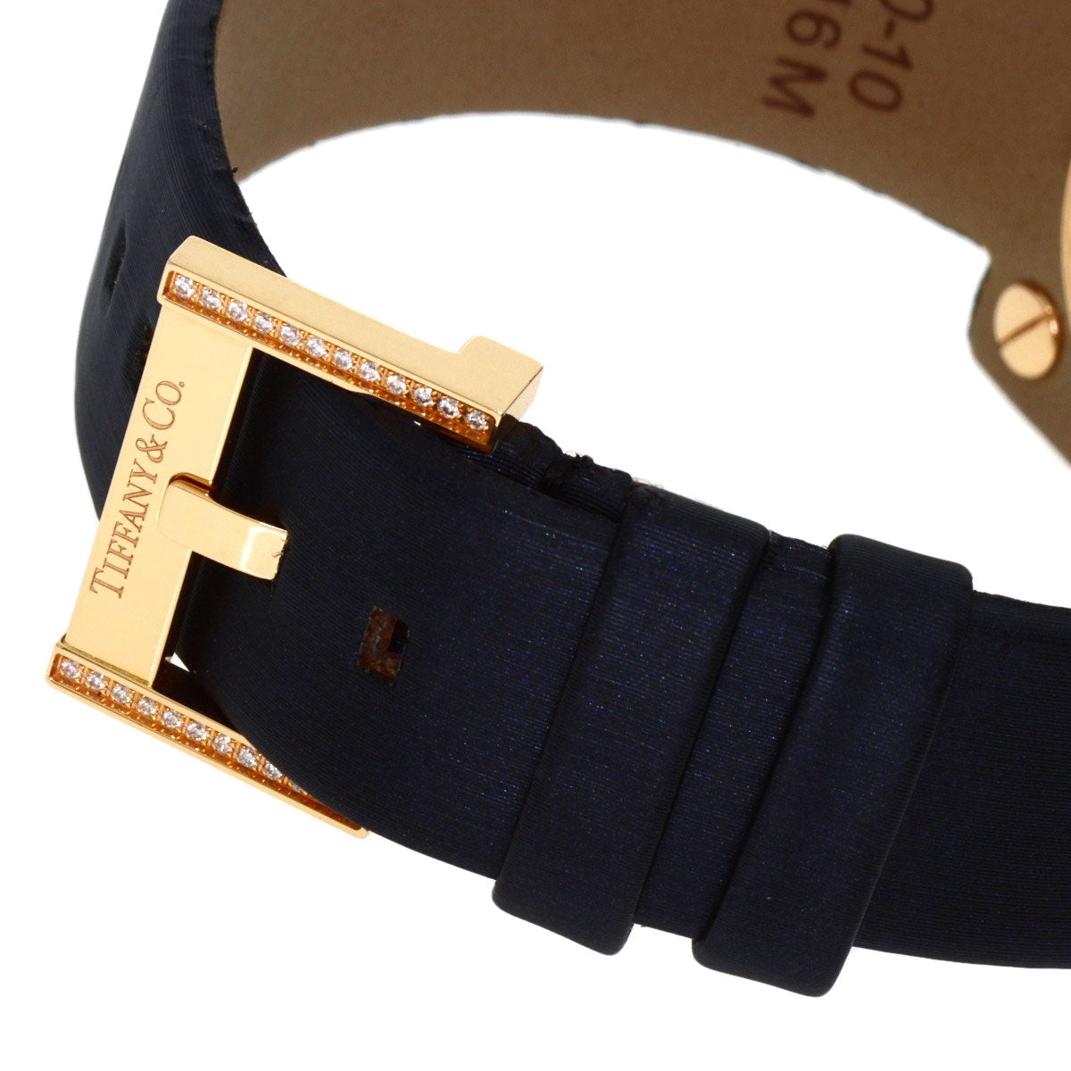 Tiffany&Co. Watches Quartz Z1950.10.30E10A40E K18Yg, Leather X Satin Gold Atlas Cocktail Diamond
