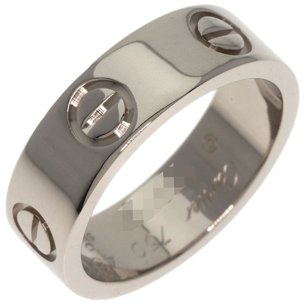 Cartier Ring K18Wg Silver Love Ring #48 Women