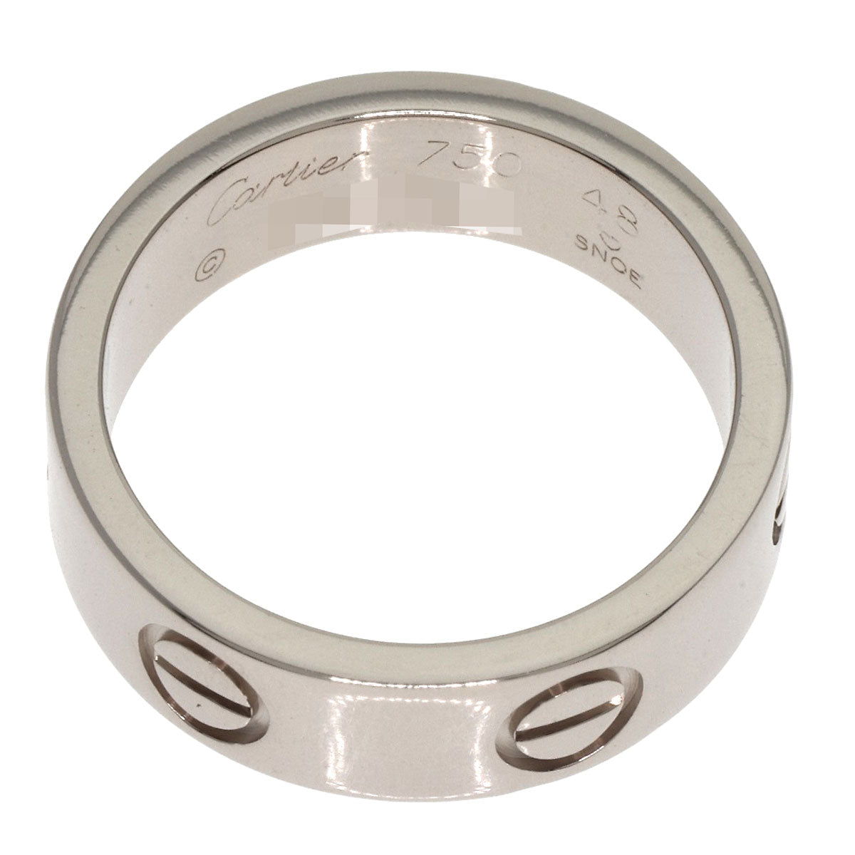 Cartier Ring K18Wg Silver Love Ring #48 Women