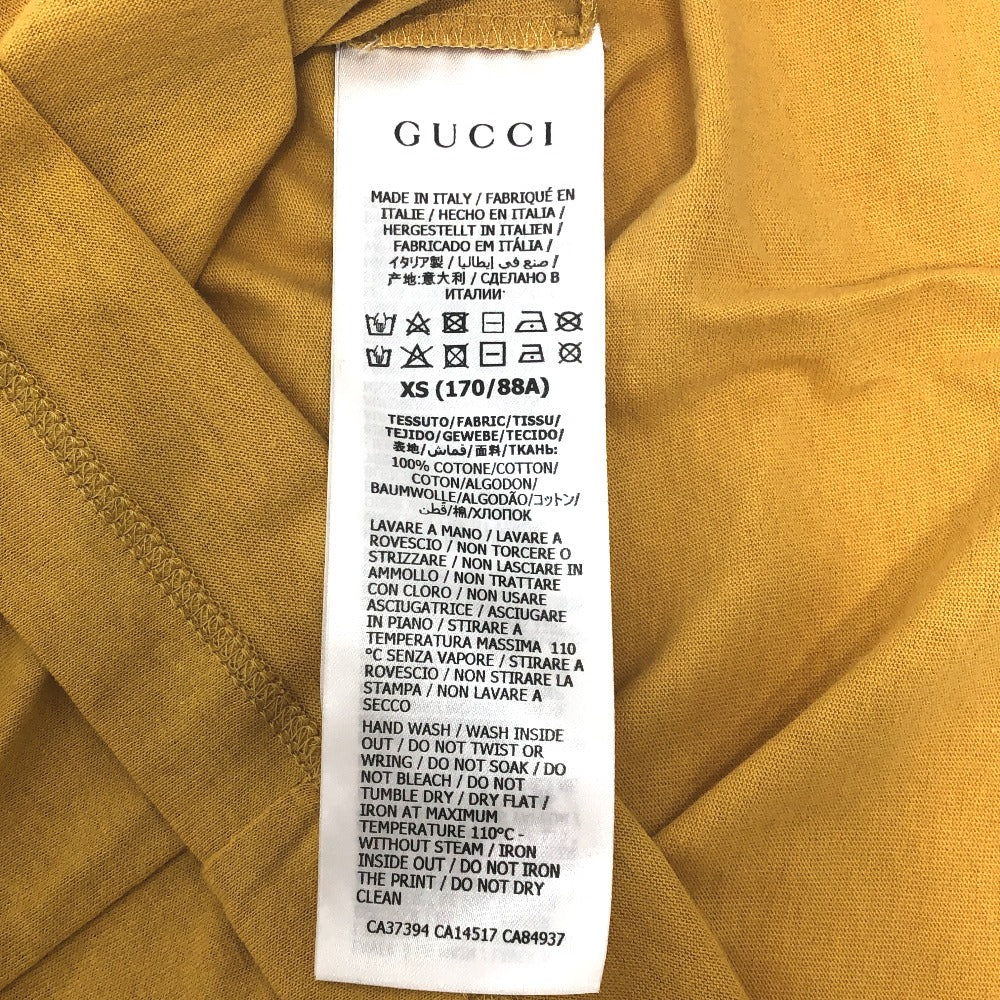 Gucci Short Sleeve T-Shirt 616036 Cotton Yellow The North Face Collaboration The North Face
